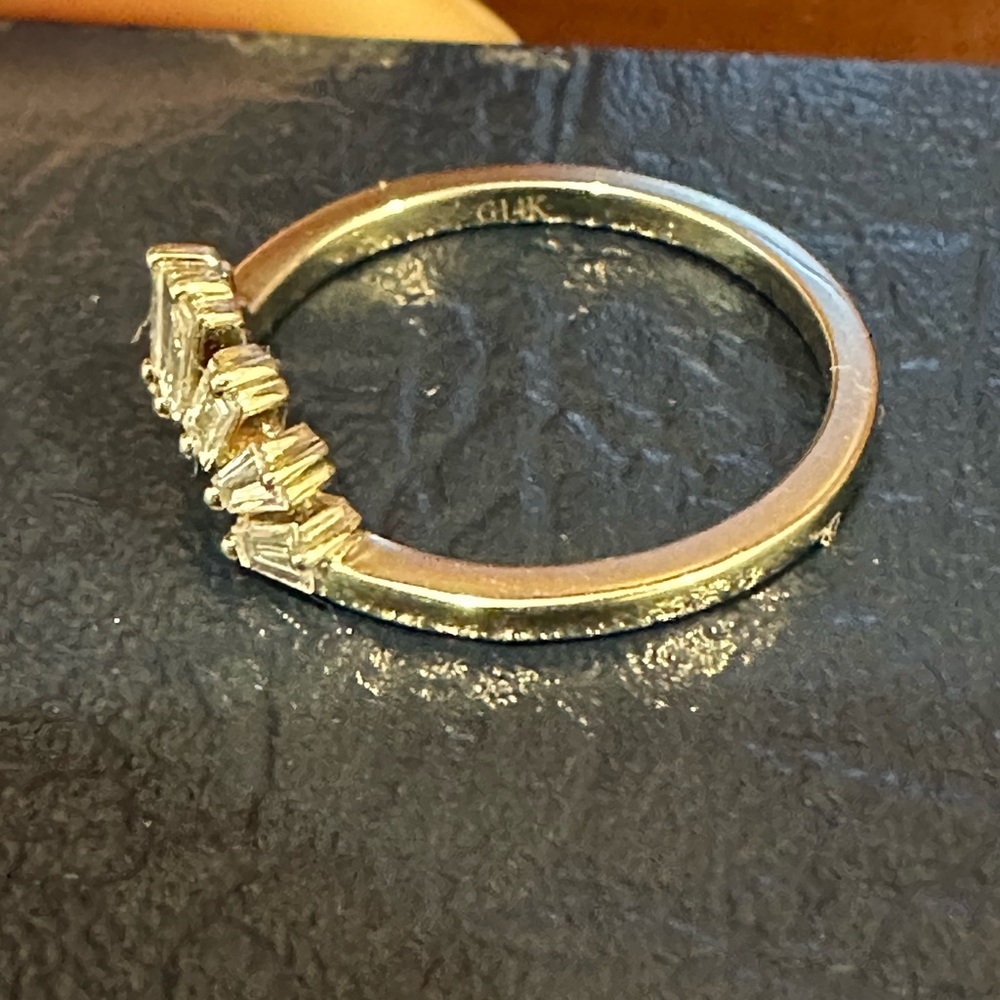 Art Deco Style 14k “Vanilla Gold”  Diamond Ring Enhancer - Picture 5 of 5